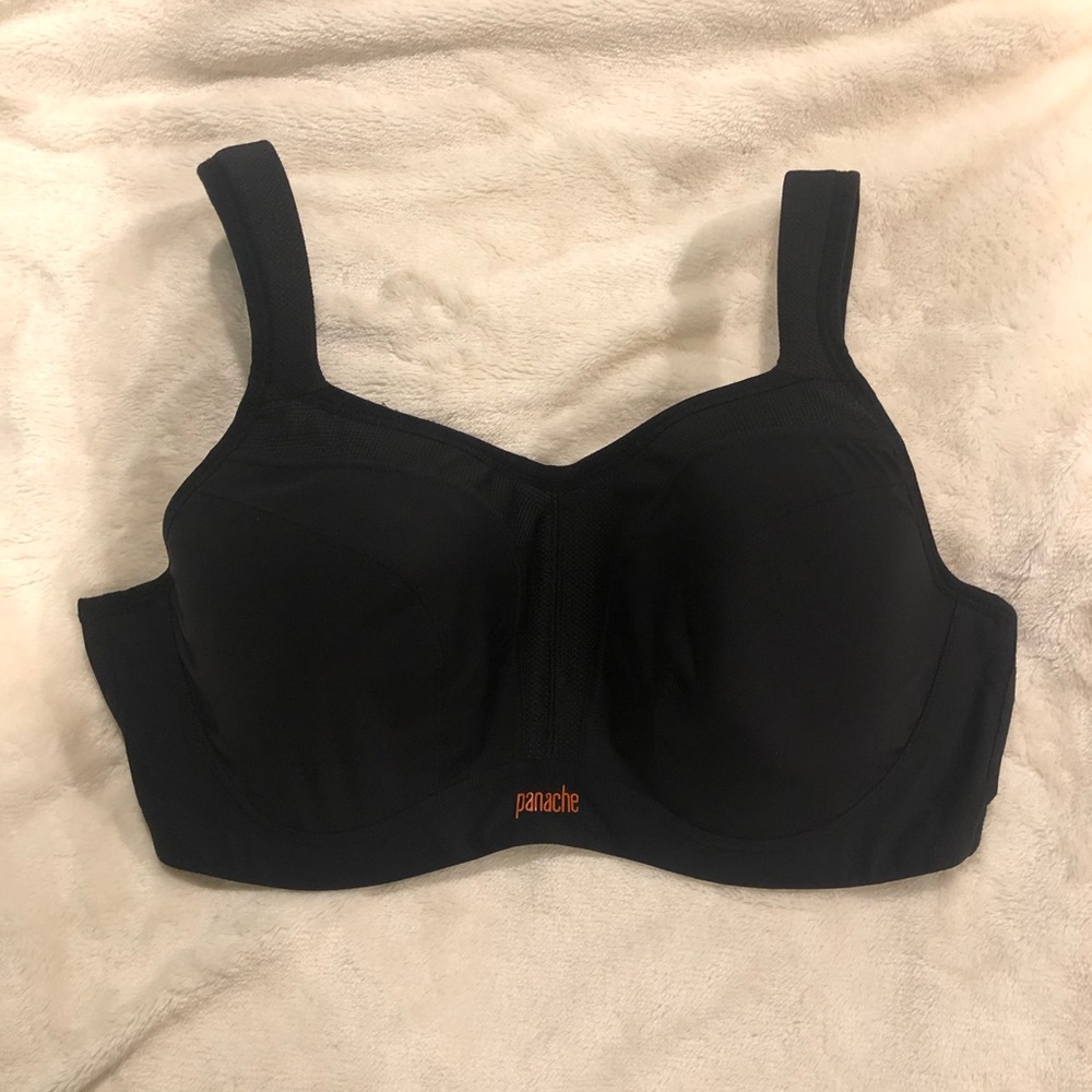 Panache black high-impact sports bra